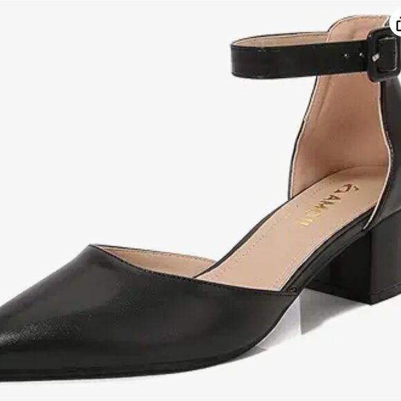 NWOT Amazon Amoji Pointed Toe Block Heels 39 - Picture 3 of 12